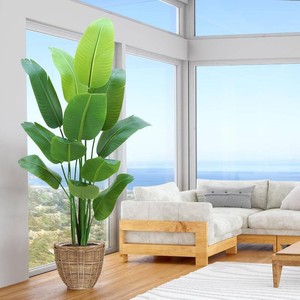 Bird of Paradise Plant Artificial 6ft,Faux Plants Indoor Tall with 12 Trunks - The Perfect Indoor Silk Floor Plant for Home Decor in Living Room, Office, and Bedroom (6FT Bird of Paradise) Green