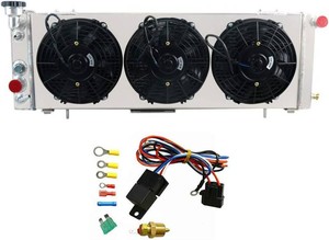$186 ALLOYWORKS Performance Full Aluminum RadiatorShroud FansRelay For 1991-2001 Jeep Cherokee XJ 4.0L Comanche