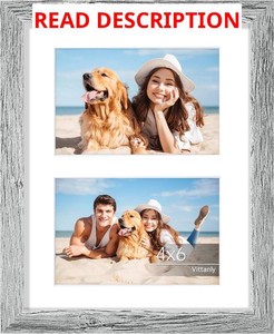 Vittanly 8x10 Collage Picture Frame for Wall Mounting or Tabletop, Grey Grey 8x10