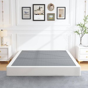 ALDRICH 7 Inch Box Spring Queen Mattress Foundation with Easy Clean Cover Queen 7 Inch