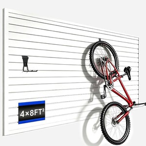 $130 PVC Slatwall Panels, 4 ft x 8 ft Garage Wall Storage Systems, White