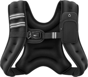 ZELUS Weighted Vest, 6lb8lb12lb16lb20lb25lb30lb Weight Vest with Reflective Stripe for Workout, Strength Training, Running, Fitness, Muscle Building, Weight Loss, Weightlifting