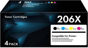 $350 206X High Yield Toner Cartridge 4Pack Compatible with HP 206X 206A Toner Set for Color LaserJet Pro M255dw M255nw MFP M283fdw M283cdw M282nw M283fdn Ink