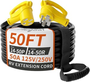 $173 PlugSaf 50 FT 50 Amp RVEV Extension Cord Outdoor, 125250V 625012500W STW