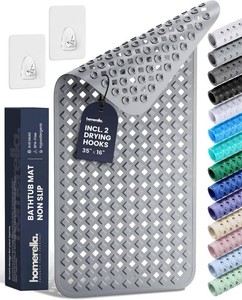 homerella Bathtub Mat Non Slip 35x16 Shower Mat Non Slip Anti Mold BPA Free