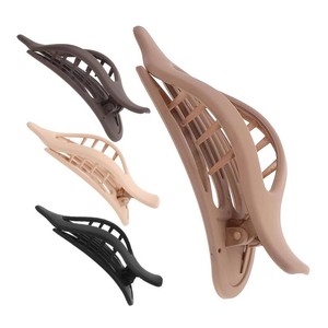 4 Pack Flat French Hair Claw Clips Plastic for Women Styling