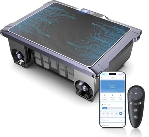 $240 Solar Pool Skimmer Robot with App & Remote, 247 Automatic Surface Cleaner