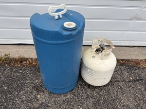 15 Gallon Jug and 20# Propane Tank
