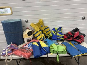 Lift Jackets, Minnow Bucket and Float Toy