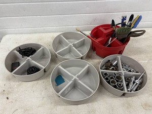 Sockets with Pail Organizer and tools