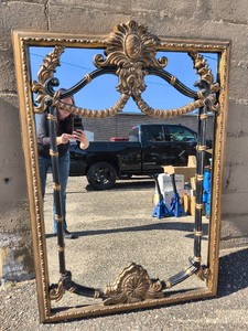 Large Ornate Gold Toned Mirror