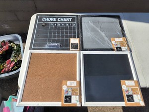 Wall tiles-Cork,Metal,Chalkboard and Chore Chart-NEW