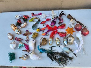 Christmas Ornaments-large lot-Birds