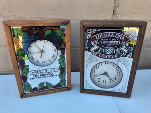 Vintage Brolio Grapevine clock and Lochan Ora Liqueur Clock