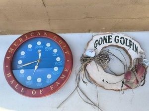 Golf Clock and Golf Wall Decoration