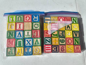 Vintage Wooden Alphabet Blocks