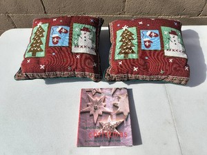 Christmas Decorative Pillows and Book