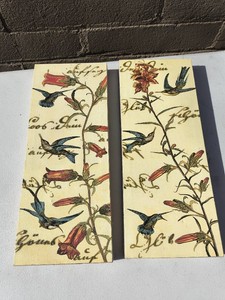 Wall Art Pair-HummingbirdsFlowers