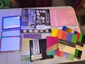 COLORBOK Brand Scrapbooking Kit, Designer Scrapbooks, Background Paper, Notebook and Planners- Lot of 10