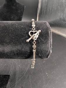 14k Gold Heart Toggle Bracelet 7 in
