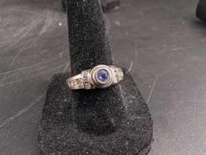 14K Gold Diamond & Amethyst Ring Size 6.5