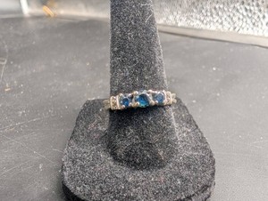 10K Gold Blue Topaz Ring