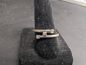 10K Gold Diamond Bypass Ring