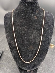 14k Gold Rope Chain Necklace With Lobster Clasp