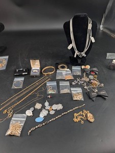Mixed Lot Assorted Costume Jewelry, Necklaces, Pins & Brooches