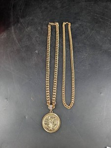 Chain Necklaces With Medallion Pendant (Lot of 2)