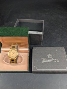 Hamilton Masterpiece Gold-Tone Wristwatch With Box