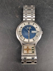 Vintage Bulova Accutron Blue Dial Day-Date Watch
