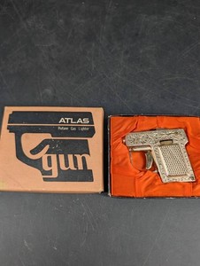 Vintage Atlas Gun-Shaped Butane Gas Lighter