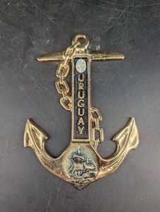 Uruguay Anchor Pendant With Ship & Coat of Arms