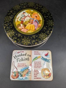 Mixed Lot Decorative Tin & Fishing Plaque