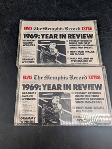 Vintage Elvis Presley 1969 Year in Review Cassettes (Lot of 2)