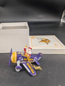 Minnesota Vikings Santa Airplane Christmas Ornament 2006
