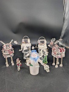 Christmas Reindeer, Snowmen & Soldier Figurines (Lot of 6)