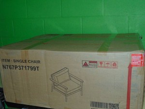 Beige Cushion Teak Side Chair IndoorOutdoor