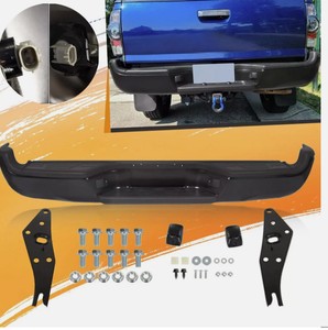 Steel - Complete Black Rear Bumper Assembly For 2005-2015 Tacoma 05-15 SR5