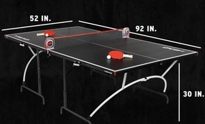EastPoint Foldable Ping Pong Table, Table Tennis, 2 Paddles, 2 Balls, Net