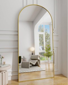 Koonmi 71x30 Arched Full Length Mirror, Floor Mirror with Stand