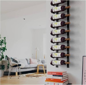 Jagged Ridge Wine Rooms - Premium Wall Mounted Metal Wine Rack - 12 Wine Bottles