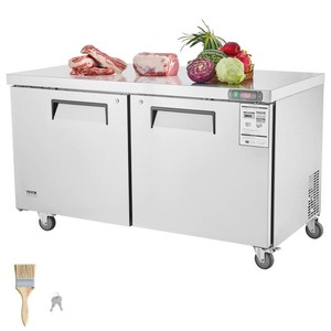 VEVOR 60 Commercial Refrigerator Sandwich & Salad Prep Table, 16.4 Cu. Ft Stainless Steel Refrigerated Food Prep Statio