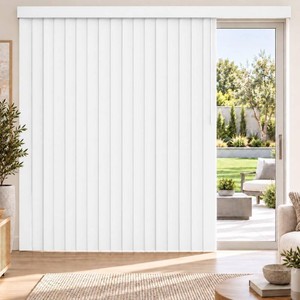 CHICOLOGY Vertical Blinds, Oxford White (Vinyl), 3.5 PVC, 78 W x 84 H