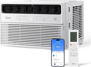 Midea 7800 BTU Smart Inverter 115V Window Air Conditioner, 340 Sq Ft
