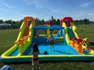Inflatable Bounce House for Kids, Water Bounce House with Double Slides