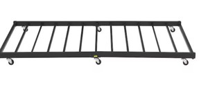 Twin OnlyRoll Out Trundle Bed FrameEnhanced Metal Slats Support Black 39 in. W