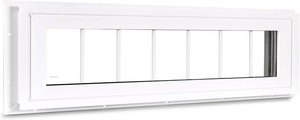 12 x 60 Vinyl Transom Window, White Great for Garage, Sheds Or Side Lite