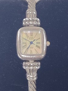 Sterling Anne Klein Cable Style Wristwatch